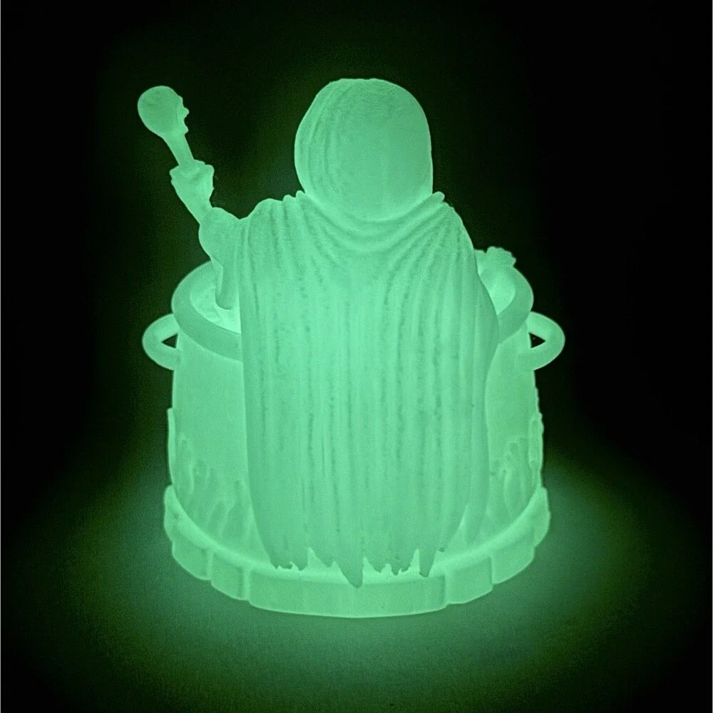 Grim Reaper Cauldron Boiling Skulls Glow In The Dark Toy Sculpture